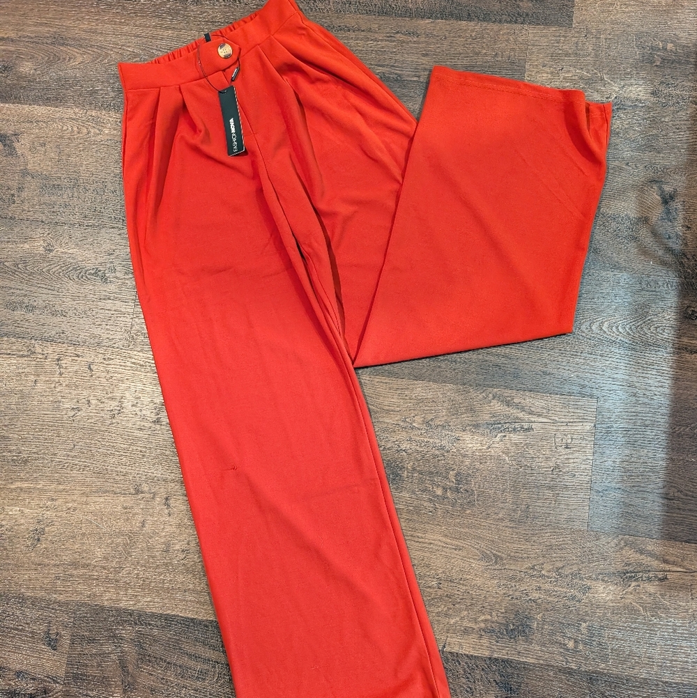 Fashion Nova Vibrant Orange Men's Dress Pants